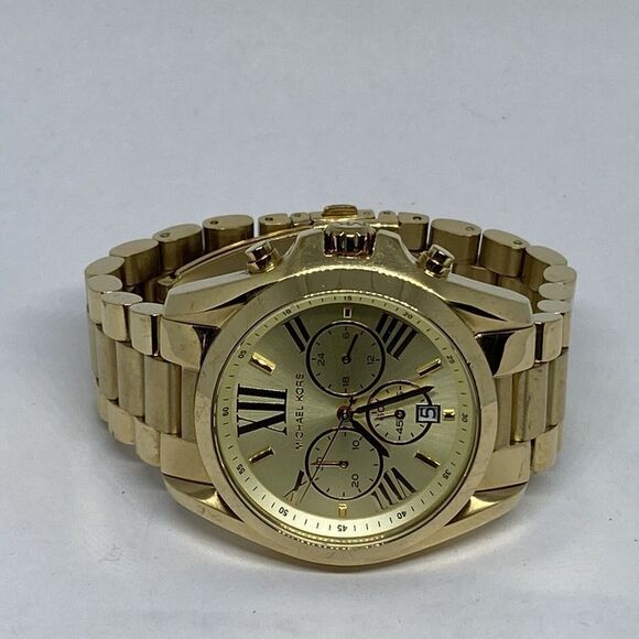 Michael Kors Bradshaw MK5605 Women Gold Stainless Steel Analog Dial Watch UC638 - Picture 7 of 12